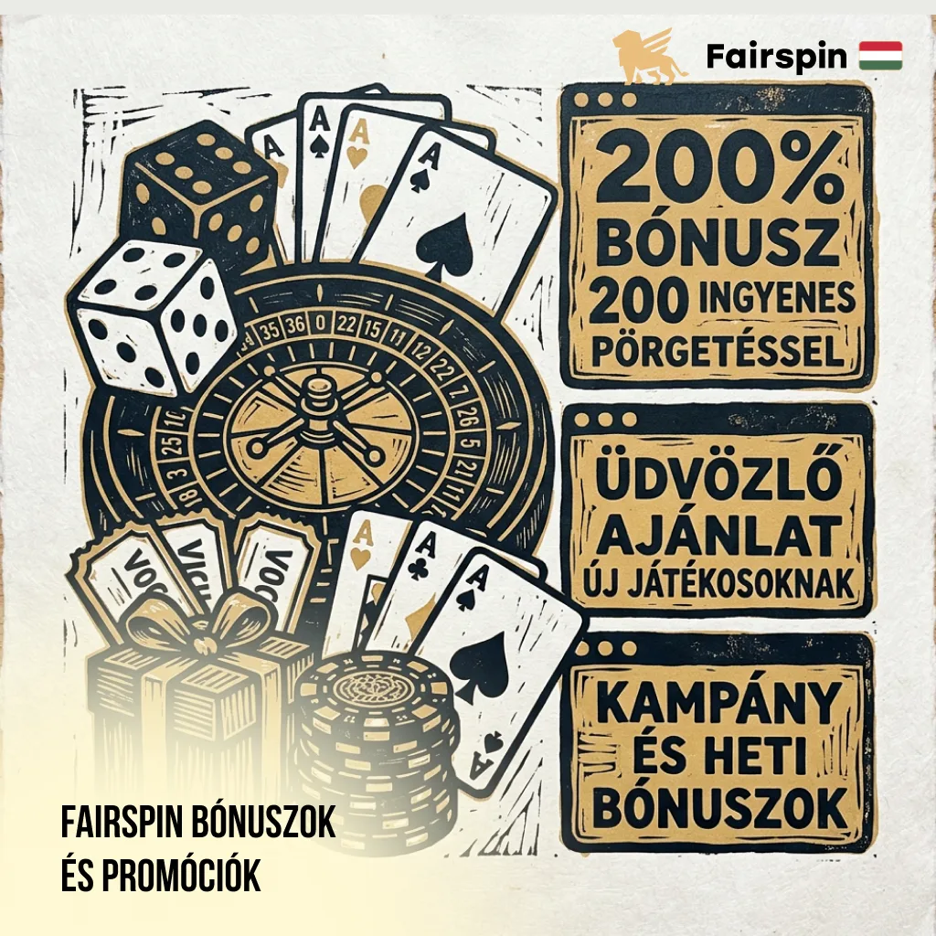 Fairspin bónuszok és promóciók – feltételek, pörgetések, kódok