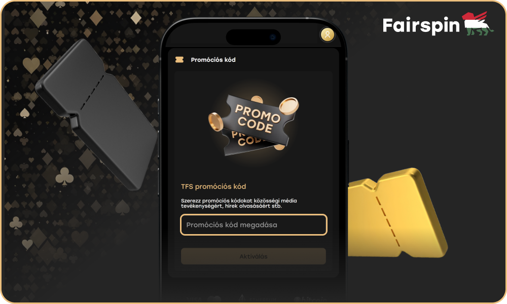 Promo kódok a Fairspin kaszinó bónuszokat adnak, növelve a játékegyenlegét